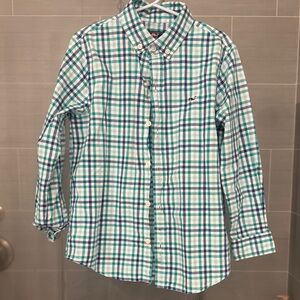 Vineyard Vines Blue and Turquoise Button Down Whale Shirt